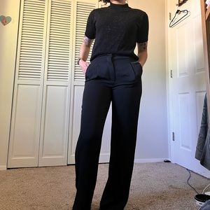 Vintage Wool Mockneck Short Sleeve Sweater